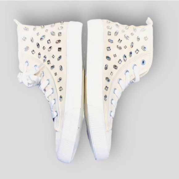 New Zara Girl Limited Edition Faux Suede High Top Studded Sneakers - Picture 10 of 12